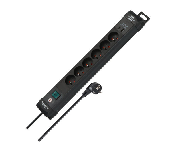 BRENNENSTUHL LISTWA ZASILAJĄCA "PREMIUM-LINE" 6GN 3M USB-C PD 30W USB-A - 1326707 - zdjęcie